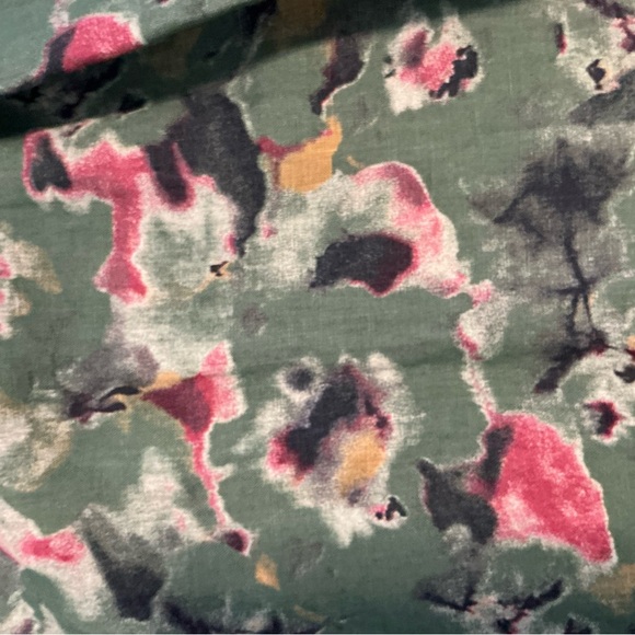 Abstract floral green sleeveless dress - Picture 6 of 6